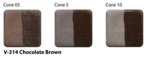 AMACO Velvet Underglaze V-314 - Chocolate Brown - 1 pint